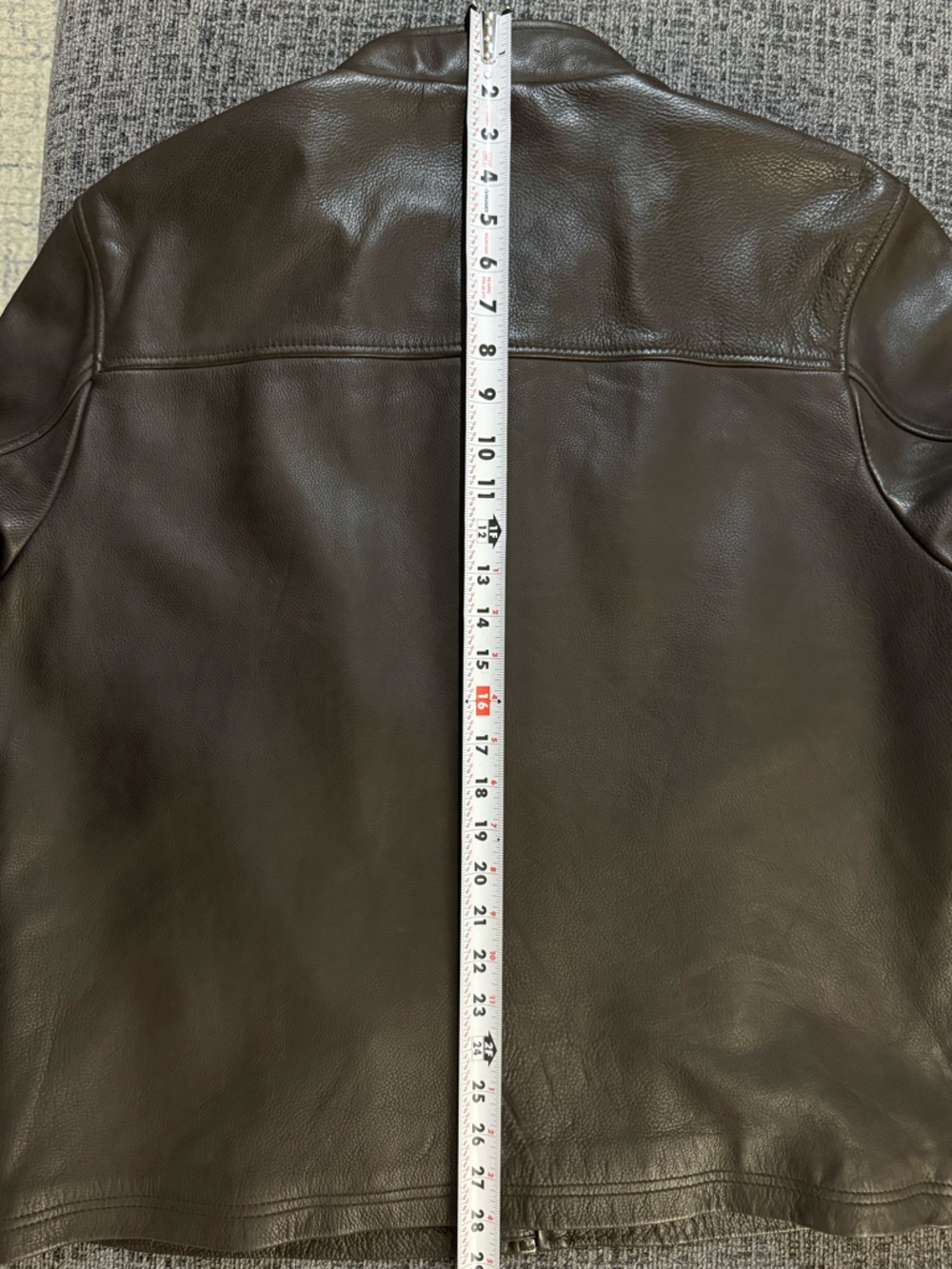 Karl Lagerfeld Men's Brown Leather Zipper Jacket - Picture 13 of 13